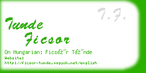 tunde ficsor business card